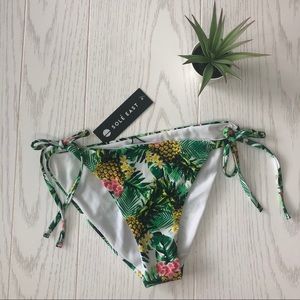 NWT Sole East Tropical Pineapple Bikini Bottom